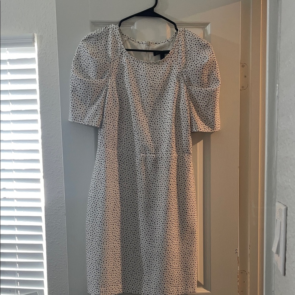 Banana Republic White and Black Mini Dress